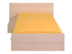 Enfant Vente-unique Lit enfant 90 x 190 cm avec 1 tiroir - Coloris : Naturel et blanc - IPLIA