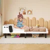 ProximaX Lit enfant 90 x 200 cm, en forme de chiots, cadre de lit en bois massif, avec sommier à lattes, sans matelas, Blanc Discount