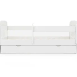 IDMarket Lit enfant 80 x 160 cm LILIA 1 tiroir de rangement avec sommier et barrières New