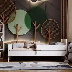 Htmeubles Lit enfant Aksil avec sommier et matelas - 160 cm x 80 cm