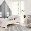 Kobi Lit enfant ANNA avec matelas 160x80 Princesse en couronne Discount