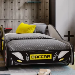 Enfant Kobi Lit enfant Batcar noir 140x70 avec matelas