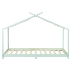 Enfant [En.Casa] Lit enfant Brome bois de pin 90 x 200 cm vert menthe blanc en.casa