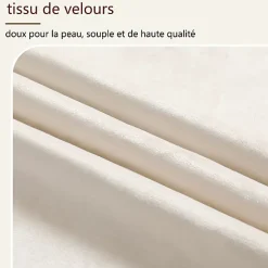 ModernLuxe Lit enfant capitonné 90x200cm - Tête de lit capitonnée - Oreillers réglables - Pieds en bois massif - Velours - Beige Sale