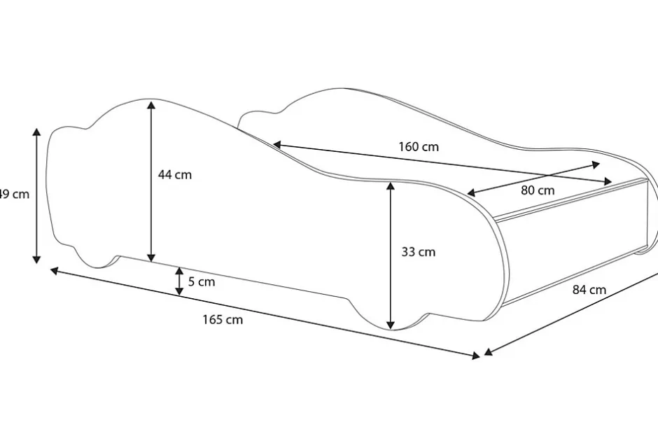 Kobi Lit enfant Car Taxi 160x80 avec matelas New