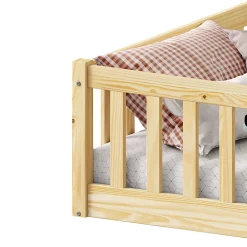 Enfant Idimex Lit enfant GUSTAVO type Montessori, couchage 90x190 cm, en pin massif naturel