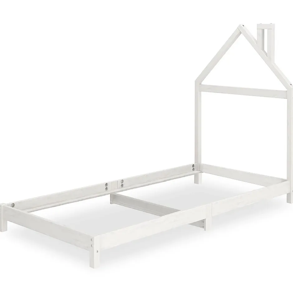 Idimex Lit enfant LIZ 90 x 190 cm en pin massif - Blanc