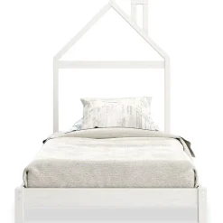 Idimex Lit enfant LIZ 90 x 190 cm en pin massif - Blanc
