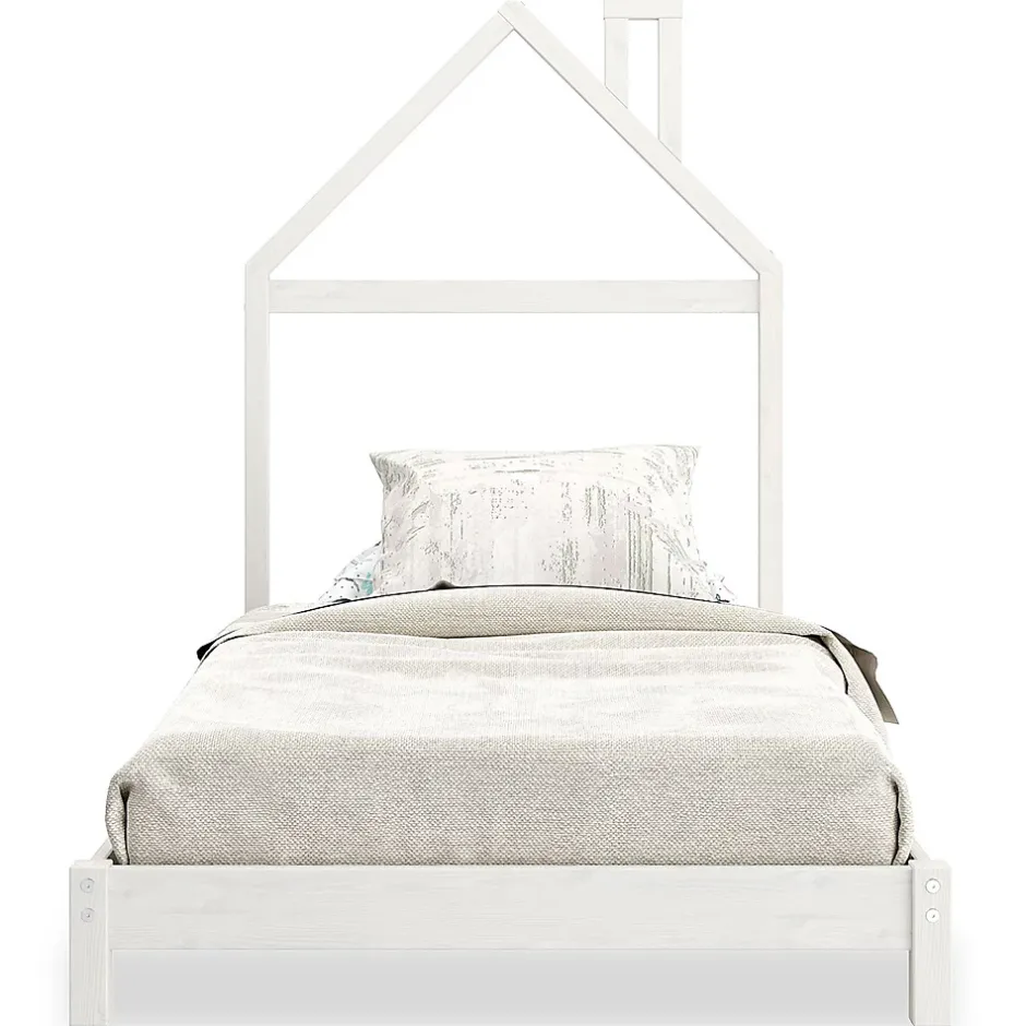Idimex Lit enfant LIZ 90 x 190 cm en pin massif - Blanc
