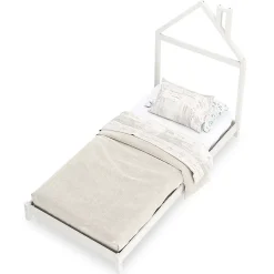 Idimex Lit enfant LIZ 90 x 190 cm en pin massif - Blanc