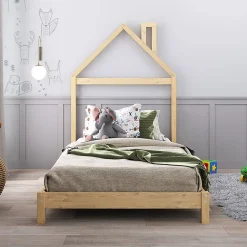 Enfant Idimex Lit enfant LIZ 90 x 190 cm en pin massif - Coloris naturel