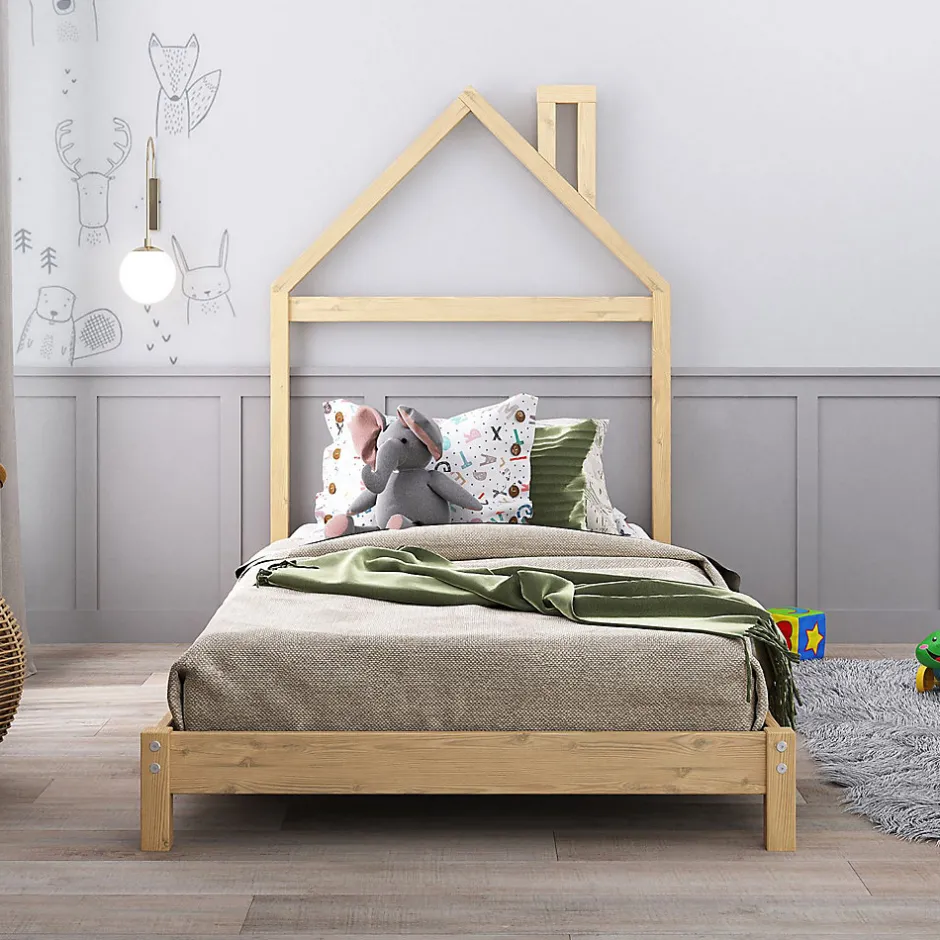 Enfant Idimex Lit enfant LIZ 90 x 190 cm en pin massif - Coloris naturel