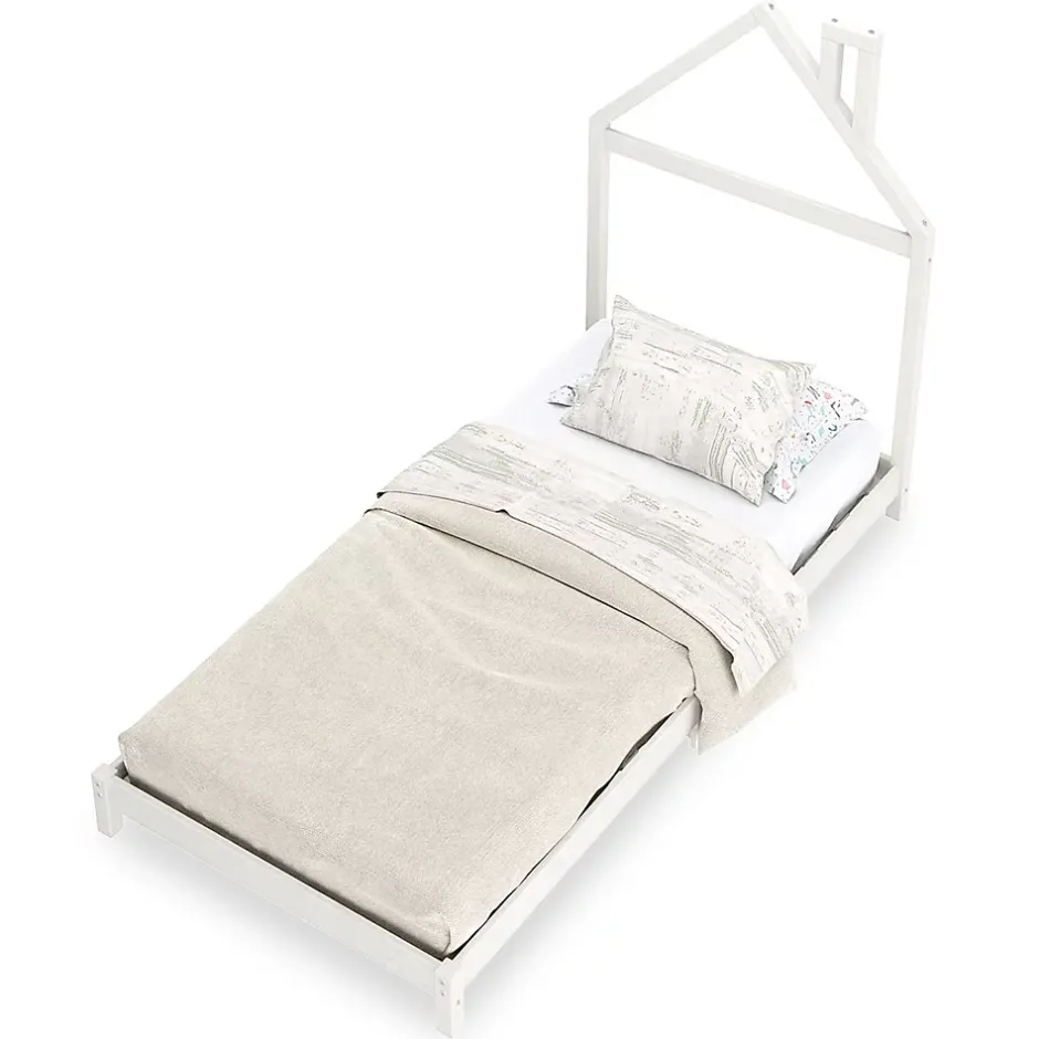 Idimex Lit enfant LIZ 90 x 200 cm en pin massif - Blanc Clearance