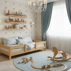 Kobi Lit enfant Lofto 160x80 avec barreaux - bois naturel Online