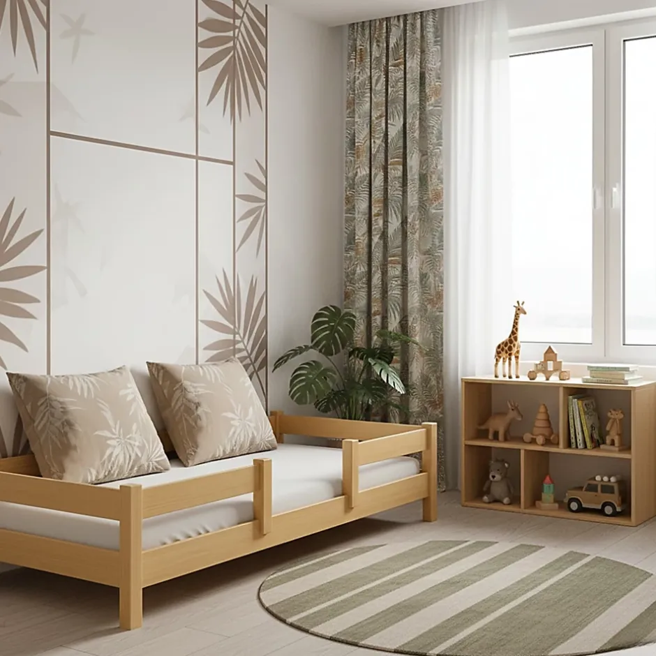 Kobi Lit enfant Lofto 160x80 avec barreaux - bois naturel Online