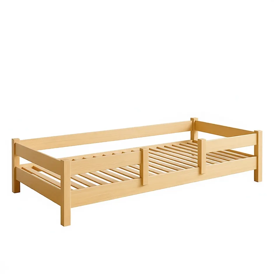 Kobi Lit enfant Lofto 160x80 avec barreaux - bois naturel Online