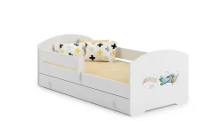 Kobi Lit enfant LUK avec tiroir et barreau 140x70 Airplane