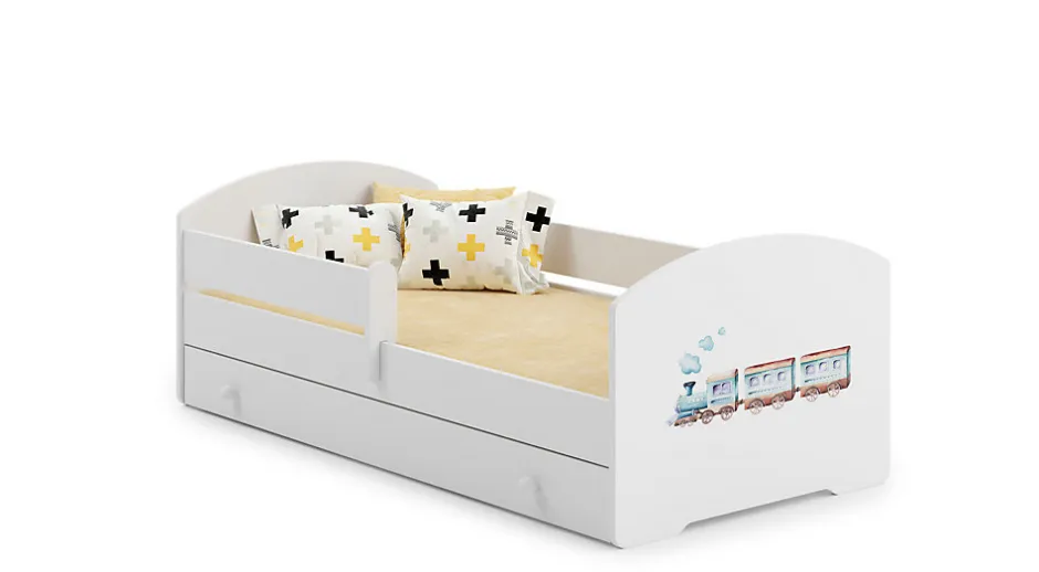 Kobi Lit enfant LUK avec tiroir et barreau 140x70 Poc iąg