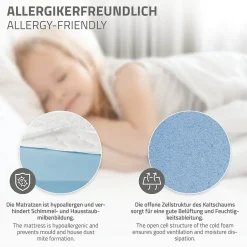 Enfant Ml-Design Lit enfant 90x200cm avec matelas H16cm naturel en bois forme de maison et sommier à lattes