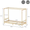 Ml-Design Lit enfant 90x200cm avec matelas H10cm naturel en bois but de foot et sommier à lattes Best