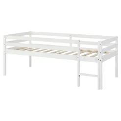 Enfant [En.Casa] Lit enfant Siikalatva bois de pin 90 x 200 cm blanc en.casa