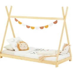 Enfant Idimex Lit enfant tipi ELIN, 90 x 190 cm en pin massif vernis naturel