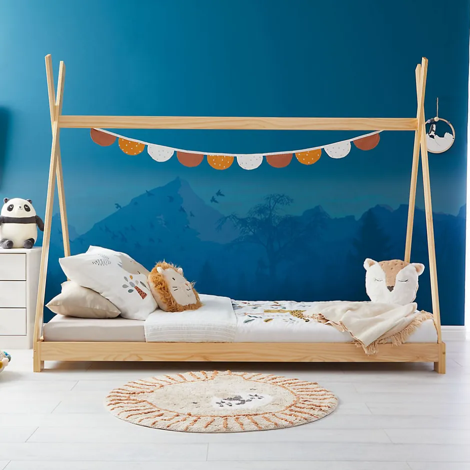 Enfant Idimex Lit enfant tipi ELIN, 90 x 190 cm en pin massif vernis naturel