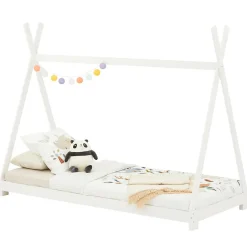 Enfant Idimex Lit enfant tipi ELIN, 90 x 190 cm en pin massif lasuré blanc