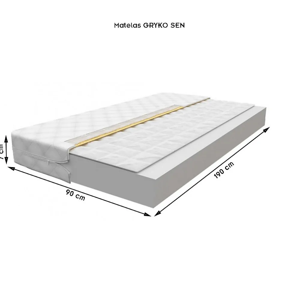 Monmobilierdesign Lit enfant 190X90 Blanc Motif éléphant + matelas mousse sarrasin avec tiroir
