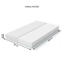 Monmobilierdesign Lit enfant 180X90 Blanc Motif éléphant + matelas mousse avec tiroir Clearance