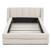 Blackcolors Lit enfant 90x200 cm, chenille, dossier confortable - beige Clearance