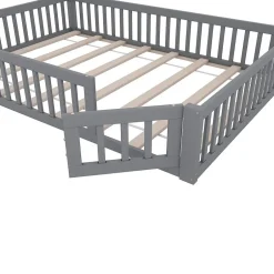 Blackcolors Lit Enfant 140X200Cm Cheminée Pin Gris New