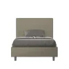 Ityhome Lit Focus avec sommier rembourré 120x210 simili cuir cappuccino
