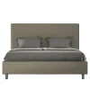 Ityhome Lit Focus sans sommier rembourré 160x190 simili cuir cappuccino
