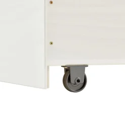 Idimex Lit fonctionnel MIA 90 x 190 cm, en pin massif lasuré blanc