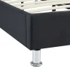 Idimex Lit futon simple NIZZA, 90 x 190 cm, avec sommier, revêtement en tissu noir Outlet
