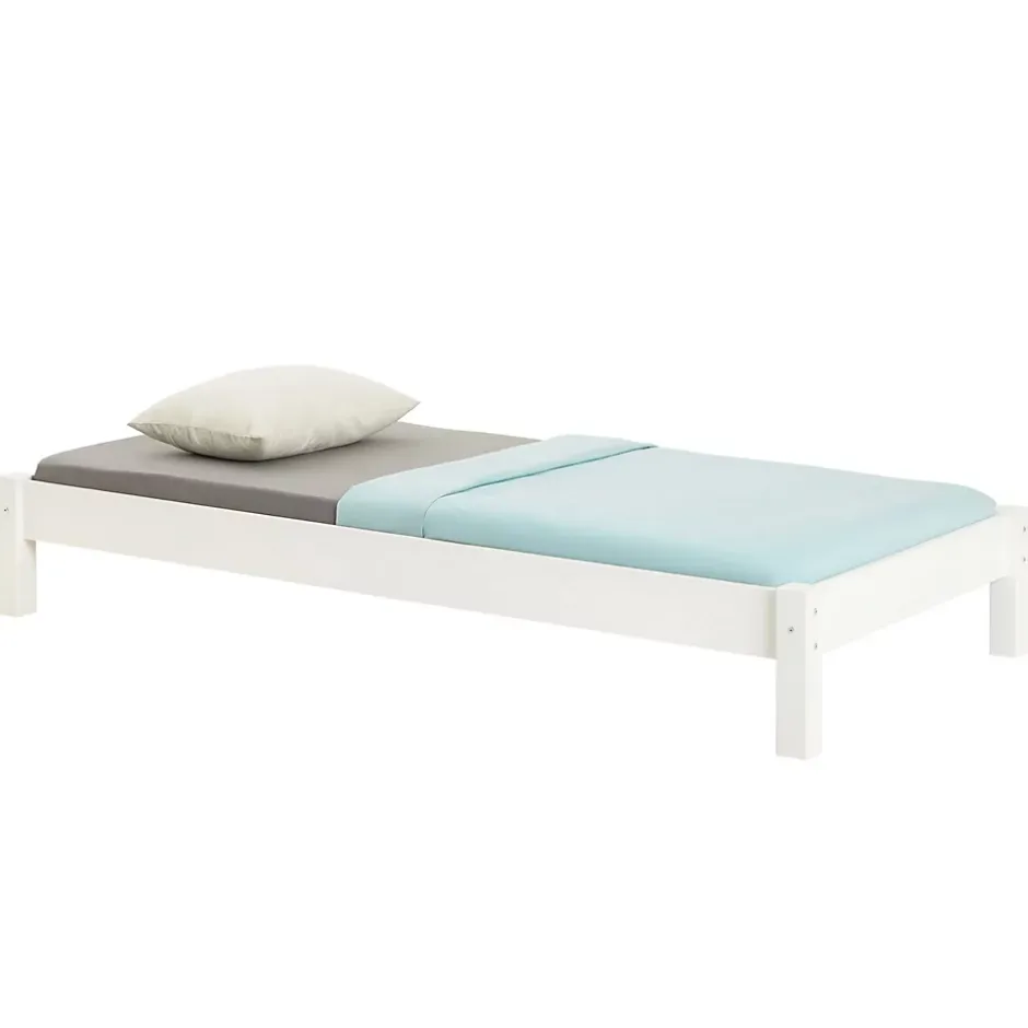 Idimex Lit futon TAIFUN, 90 x 190 cm, en pin massif lasuré blanc Online