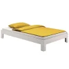 Idimex Lit futon THOMAS, en pin massif, 140 x 200 cm, lasuré blanc Best