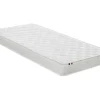 Vente-unique Lit gigogne 2 x 90 x 190 cm - Coloris : Naturel et blanc + matelas + sommier - SONIA