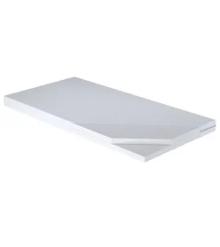 Htmeubles Lit gigogne blanc FIONA avec sommier et matelas - Elephant orange - 2 x 160 cm x 80 cm