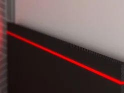 Vente-unique Lit gigogne gamer2 x 90 x 200 cm - Avec bureau - LEDs - Anthracite et rouge + Sommier - VOUANI