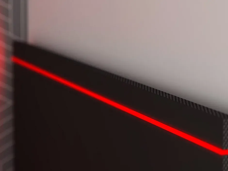 Vente-unique Lit gigogne gamer2 x 90 x 200 cm - Avec bureau - LEDs - Anthracite et rouge + Sommier - VOUANI