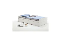 Idimex Lit gigogne LORENA en pin massif, 90 x 190 cm, lasuré blanc New