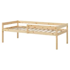 [En.Casa] Lit gigogne pour enfant Sonkajärvi avec 2 tiroirs bois de pin 90 x 200 cm naturel en.casa