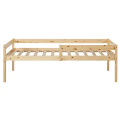 [En.Casa] Lit gigogne pour enfant Sonkajärvi avec 2 tiroirs bois de pin 90 x 200 cm naturel en.casa