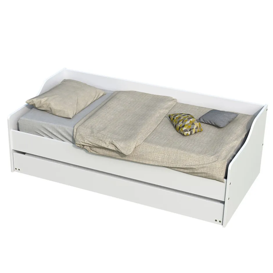 Weber Industries Lit gigogne SWEET 90x190 + 2 sommiers + 1 tiroir-lit / Blanc Clearance
