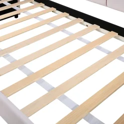 Generique Lit Gigogne 90x200 cm - avec lit tiroir 90x190 cm et éclairage LED ambiant - sans matelas - revêtement en velours doux - Rose Clearance