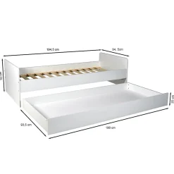 Weber Industries Lit gigogne 90x190 cm BALI / Blanc
