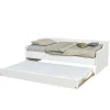 Bb Loisir Lit gigogne 90x200cm blanc SWITY Blanc inclus sommier et 1 tiroir lit Best