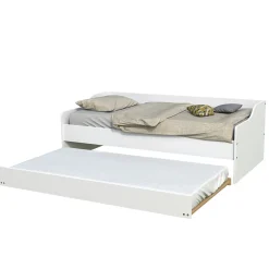 Bb Loisir Lit gigogne 90x200cm blanc SWITY Blanc inclus sommier et 1 tiroir lit Best